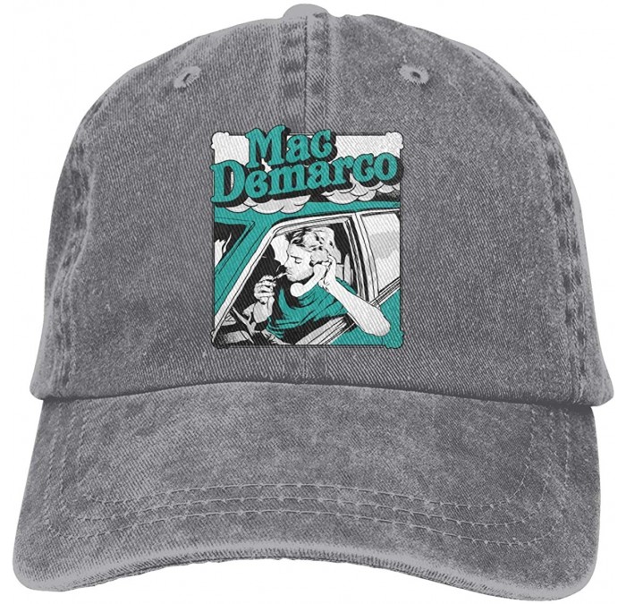 Baseball Caps Mac Demarco Man&Women Classic Baseball Hat Vintage Adjustable Casquette Cap Trucker Hat Black - Gray - CG18O8WK...