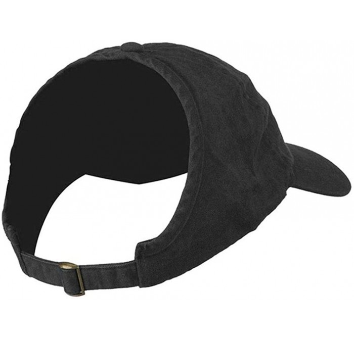 Baseball Caps Womens Washed Cotton Backless Baseball Cap Ponytail Hat - Black - CU18N0ZQWQ3 $14.44
