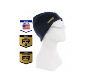 Skullies & Beanies Flame Resistant Beanie- Navy- CAT 3- One Size- Made in USA - C218N8C8Q33 $20.78