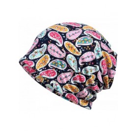 Skullies & Beanies Cotton Fashion Beanies Chemo Caps Cancer Headwear Skull Cap Knitted hat Scarf for Women - 4pack-f - C718Q7...