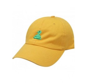 Baseball Caps Cute Snake Emoji Cotton Baseball Caps - Mango - CM1862M6NR8 $27.14