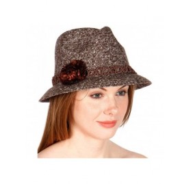 Bucket Hats Straw Bucket Fedora Beach Sun Hats for Women- Sun Protection Panama- Unisex - Flower Brown - CN1822CI657 $15.35