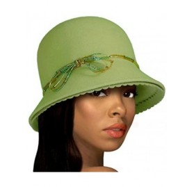 Sun Hats Soft-As-Cashmere Felt Bell Cloche Hat - 47800 - Kiwi Green - CR118CQDHT7 $47.37