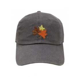 Baseball Caps Fall Leaves Cotton Baseball Dad Caps - Multi Colors - Dark Gray - CC18IZ7QAS2 $14.13