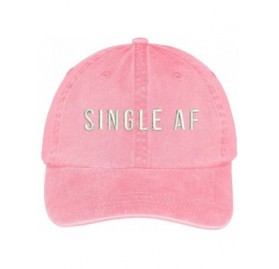 Baseball Caps Single AF Embroidered Soft Cotton Adjustable Strap Cap - Pink - CN12N3DGNEO $31.68