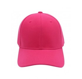 Baseball Caps Baseball Cap Men Women - Classic Adjustable Plain Hat - Hot Pink - CN17YIA4CZN $9.38