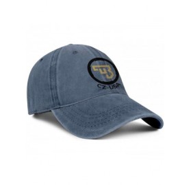 Baseball Caps Mens CZ- Cowboy Baseball Hat Mesh Trucker Cap VintageFlat Hats - Blue - CE18X9X4GU3 $21.32