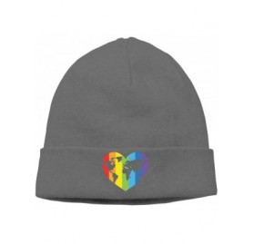 Skullies & Beanies Warm Knit Cap for Mens and Womens- Gay Pride Ski Cap - Deepheather - CN18K5AM8LU $14.30