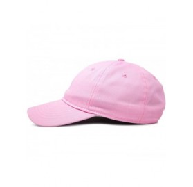 Baseball Caps Womens Cap Adjustable Hat 100% Cotton Black White Gold Lavender Blue Pink Lime Green Hot Pink - Pink - C7119N23...