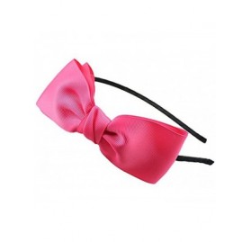 Headbands Womens Headband Cotton Bow Hair Hoop Fashion Cute Headwear for Teens Adult - Pink - CN17AAC58E6 $17.44