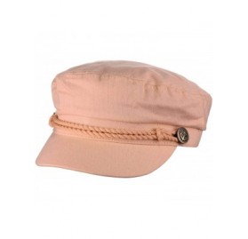 Newsboy Caps Unisex 100% Cotton Greek Fisherman Sailor Fiddler Driver Cap Hat - Indi Pink - CD18RN3T729 $11.44
