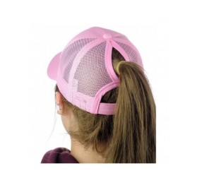 Baseball Caps 2018 New Ponytail Baseball Cap Women Messy Bun Tennis Hat Adjustable Mesh Snapback - Black - CH18CK7ZOOM $10.46