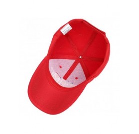 Baseball Caps Women Men Baseball Cap Letter Embroidered Casual Adjustable Sun Hat Baseball Caps - Red - C118UYZKGUX $13.53