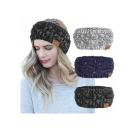 Cold Weather Headbands Headbands Headband Crochet Winter Confetti - Confetti Navy & Black Grey & White Grey - C518KRAKLLU $8.54