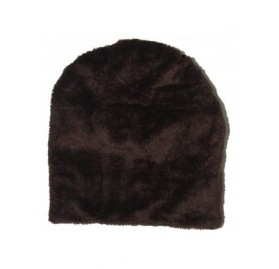 Skullies & Beanies Mens Winter Beanies Hat Soft Lined Thick Wool Knit Skull Cap - Navy - CJ12O9S2VFN $18.34
