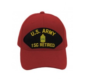 Baseball Caps US Army First Sergeant (1SG) Retired Hat/Ballcap Adjustable One Size Fits Most - Red - CF18T696CIU $23.62