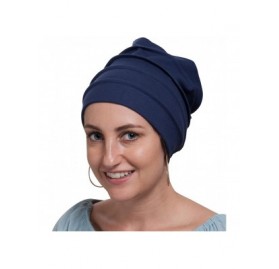 Skullies & Beanies Chemo Cap Women's Slouchy Beanie Headwear - Soft Elastic Inner Headband - Royal Blue - CM193CK34QM $16.15