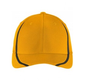 Baseball Caps Men's Flexfit Performance Colorblock Cap - Gold/Black - CH11QDSJYD9 $22.49