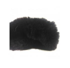Cold Weather Headbands Women Winter Cold weather Rex Rabbit Fur Knitted Headbands - Black - CC183S4N0OE $15.53