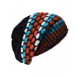 Skullies & Beanies Woolen Knitted Fleece Lined Multicoloured Beanie Hats - J - CG12NSIFVYI $36.31