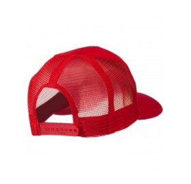 Baseball Caps California State Flag Patched Twill Mesh Cap - Red - CJ11QLM92A1 $13.27
