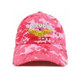 Baseball Caps Drone Pilot Aviation Wing Embroidered Soft Crown 100% Brushed Cotton Cap - Pink Digital Camo - CC18TTDAED7 $21.35