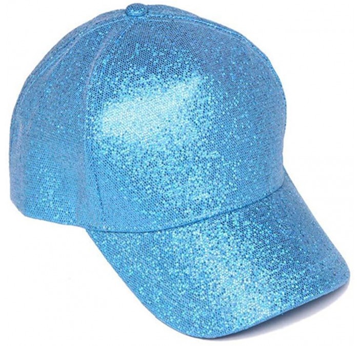 Baseball Caps Womens Fashion Glitter Baseball Cap - Turquoise - CW12I3TQ7G7 $39.09