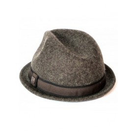 Fedoras Mens Wool Felt Skimpy Brim Hat - Dark Brown - CF11O3643K7 $45.36