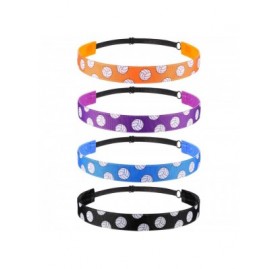 Headbands 4 Pack Girls Volleyball Headbands No Slip Adjustable Hairband for Sport Activity (Color A) - CY18XMQESYC $13.35