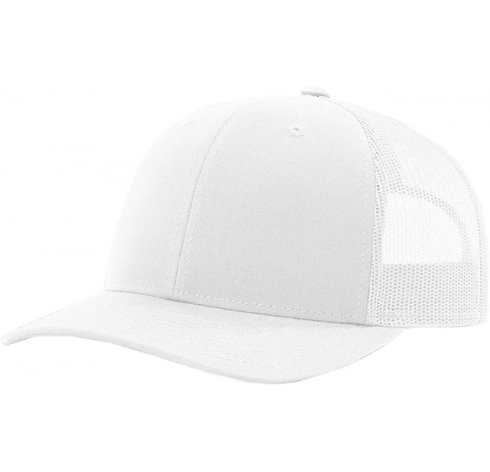 Baseball Caps Twill Mesh Back Trucker Snapback Hat - White - CT182DQEXO7 $12.59
