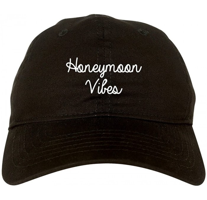 Baseball Caps Honeymoon Vibes Bride Dad Hat - Black - CU187ZSESSD $20.77