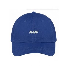 Baseball Caps Mami Embroidered Brushed Cotton Adjustable Cap - Royal - CE12N3BMIFP $18.44