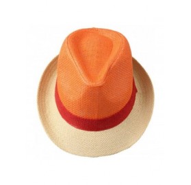 Fedoras Women's Lover Candy Colors Fedoras Cowboy Hat - Orange - C01237ZDTM7 $13.21