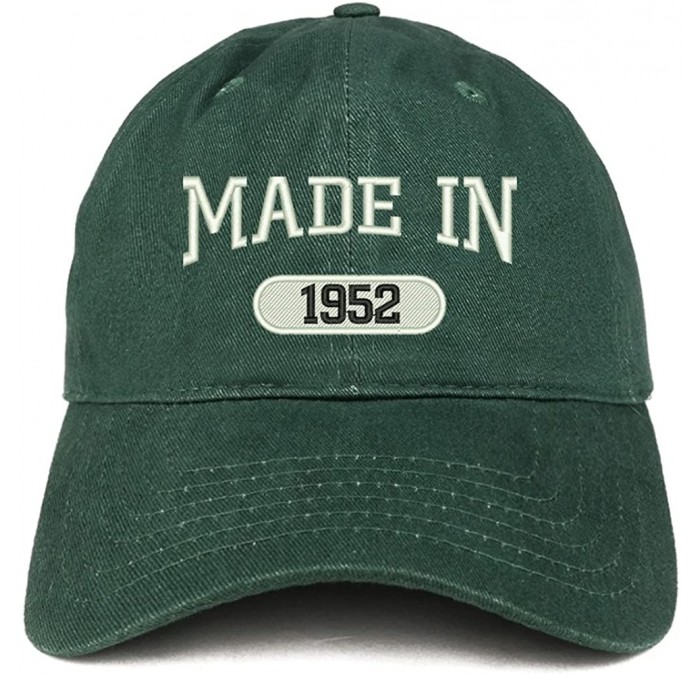 Baseball Caps Made in 1952 Embroidered 68th Birthday Brushed Cotton Cap - Hunter - C718C99M2ZA $36.72