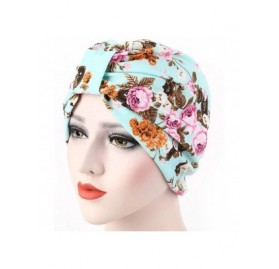 Skullies & Beanies Women Flower Elastic Turban Beanie Wrap Chemo Cap Hat - Stripe11 - CH12NT92HQJ $11.98