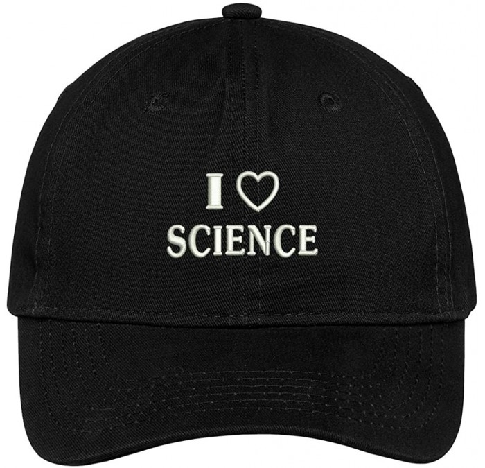 Baseball Caps Love Science Embroidered Soft Cotton Low Profile Dad Hat Baseball Cap - Black - CF182XMSEOT $34.24