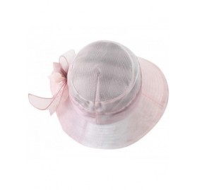 Sun Hats Women Ladies Summer Sunhat with Flower Beach Wide Brim Cap Straw Hat for Travel Vacation - Pink - CZ18RM8ON85 $9.33