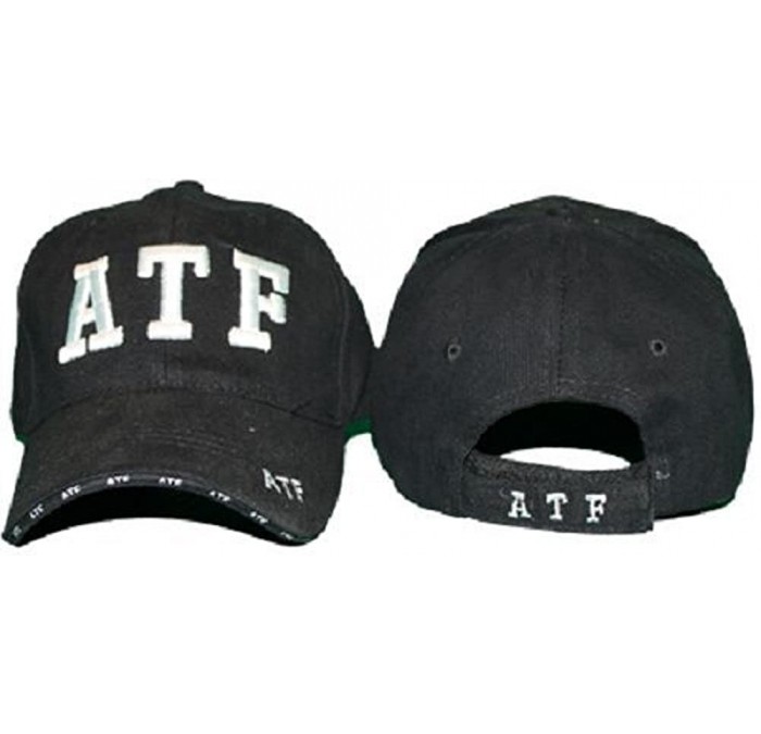 Skullies & Beanies Black and White ATF Alcohol Tobacco Firearms Law Enforcement 3D Baseball Hat Cap - CS127OH7O11 $10.71