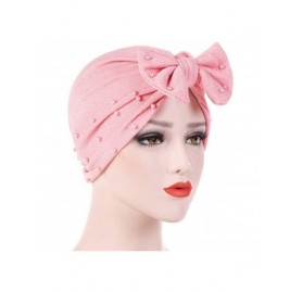 Skullies & Beanies Womens Bowknot Turban Headwear Puggaree - Pink5 - C718H04ZX0G $13.24