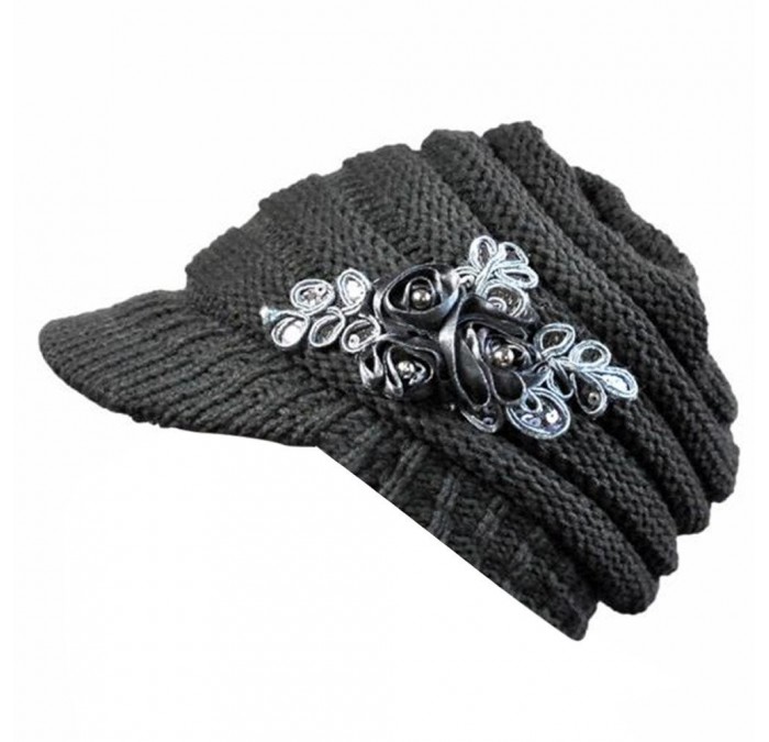Skullies & Beanies Women Hat-Fashion Women Hats For Winter Beanies Knitted Hats Girls' Rabbit Cap (Gray ❤️) - Gray ❤️ - C3188...