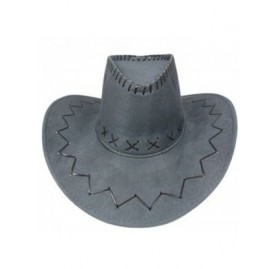 Cowboy Hats Mens Womens Cowboy Cowgirl Hat Whipstitched Felt Chin Strap - Off White - CR18E8K62C7 $20.53