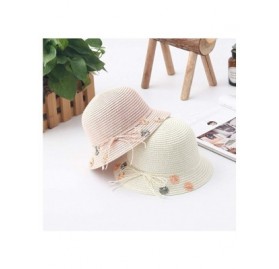 Sun Hats Cute Girls Sunhat Straw Hat Tea Party Hat Set with Purse - Daisy-white - CT193TN3TO5 $11.04
