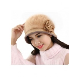 Berets Fashion Warm Winter WomenKnit Ski Crochet Slouch Hat Cap - Khaki - C312NBXYVYV $7.93