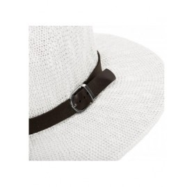 Fedoras Coral Jones Womens Floppy Straw Hat Fedora - White - CF126BIVUCD $11.64