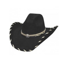 Cowboy Hats Montecarlo Straight Shooter Faux Felt Cowboy Western Hat - CC11VYWEDET $53.83