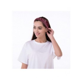 Headbands Pink Headband- Women Fashion Bandana Scarf Square Head Scarf Female Bandanas Headwear - 5pc - C7198872HTY $12.55