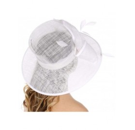 Bucket Hats Dress Derby hat Women- for Church Party Kentucky Bridal Wedding Cocktail- Wide Brim Flower Cloche Bucket - C118SO...