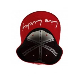 Baseball Caps Premium Clover 42 Fitted Hat - Red/White - CS17YLYD4RE $33.64