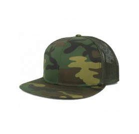 Baseball Caps Oversize XXL Blank Camouflage Flatbill Mesh Snapback Cap - Camo Olive - C618LNM4I3H $14.88