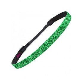 Headbands Girl's Adjustable NO Slip Bling Glitter Skinny Headband Gift Packs - Peacock/Hot Pink/Royal/Green/Purple 5pk - CI12...